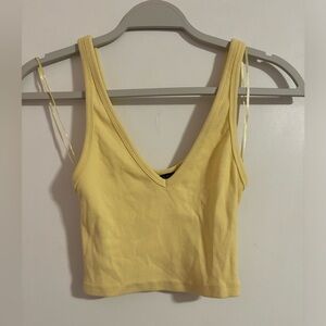 Zara pastel yellow cami